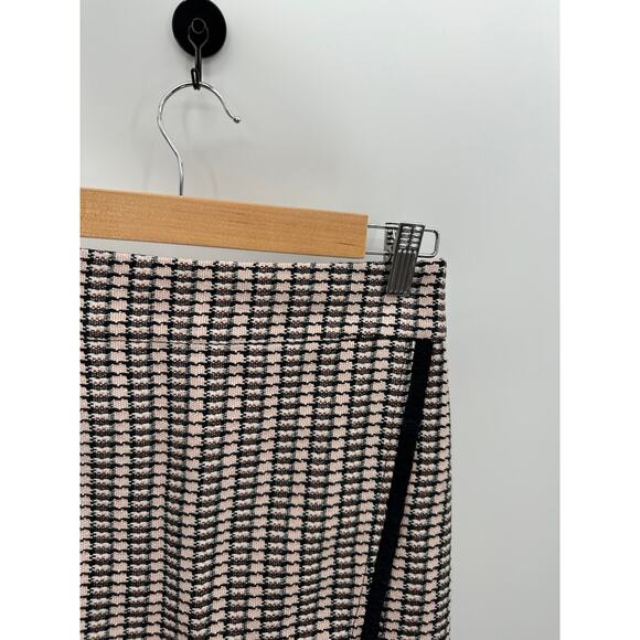 J. Crew Factory Plaid Pink Tweed Mini Skirt Womens Size 0 Academia Preppy - Picture 6 of 7